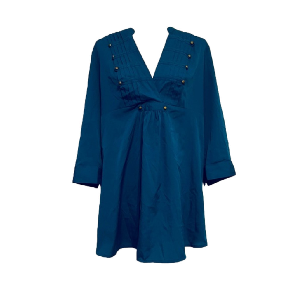 MOTHERHOOD Maternity Teal Blue Long Sleeve Top